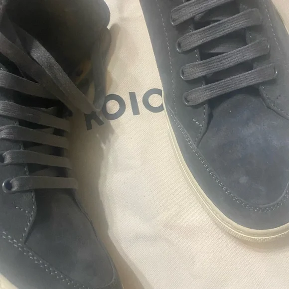 Kolo Italy Gray Suede Lace Up High Top Shoes Mens Size US 9 EUR 42 - Picture 3 of 14